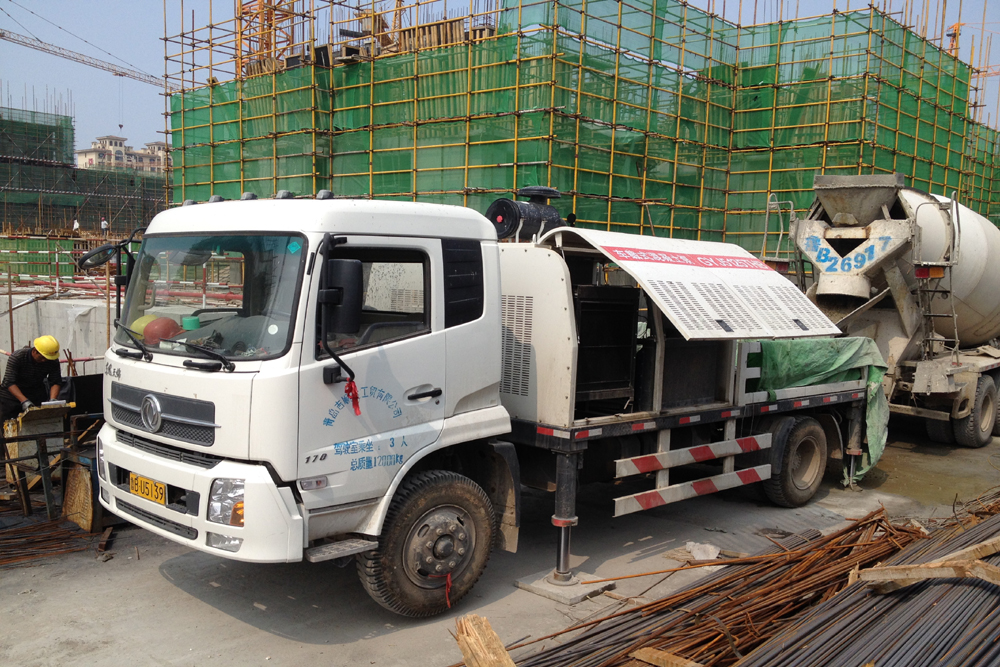 和盛达重工车载泵施工场地案例