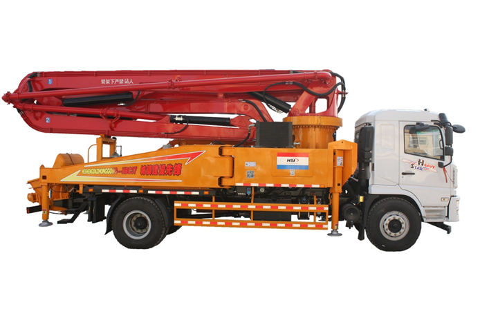 永清混凝土泵车支腿伸展操作过程