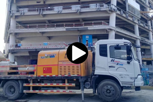 永清高压车载泵施工现场